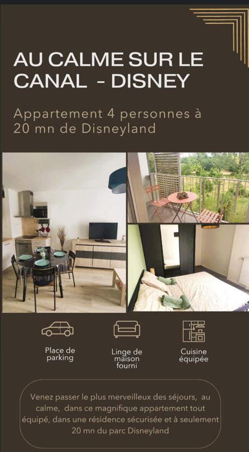 Au Calme Sur Le Canal Et Proche Disney Vaires-sur-Marne 外观 照片